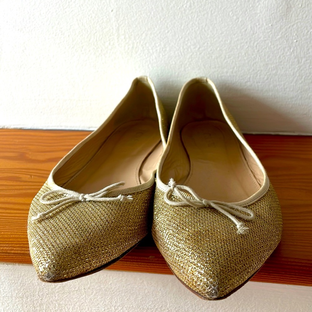 Shimmery jcrew flats size 7.5
